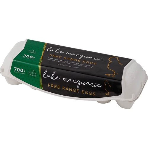 Lake Macquarie 12 Extra Large Free Range Eggs 700g