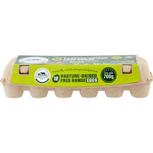 Watson Family Farm 12 Extra Large Free Range Eggs 700g