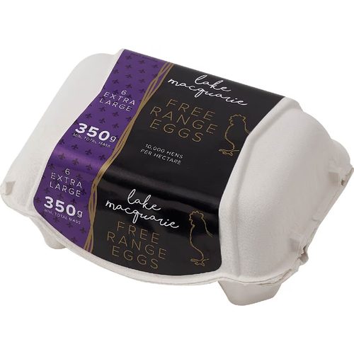 Lake Macquarie 6 Large Free Range Eggs 350g