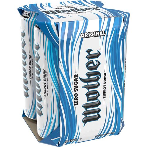 Mother Zero Sugar Original Energy Drink 500mL x 4 pack