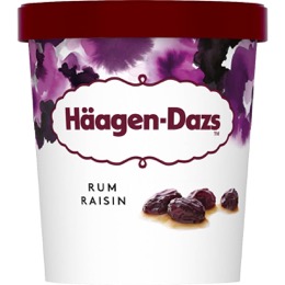 Haagen-Dazs Ice cream Rum & Raisin 457mL