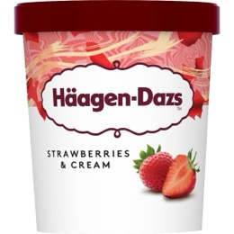 Haagen-Dazs Ice Cream Strawberries & Cream 457mL