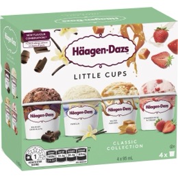 Haagen-Dazs Ice Cream Classic Collection 95mL x 4 pack
