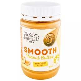 Oh So Natural Smooth Natural Peanut Butter 375g