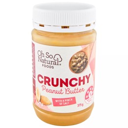 Oh So Natural Crunchy Natural Peanut Butter 375g
