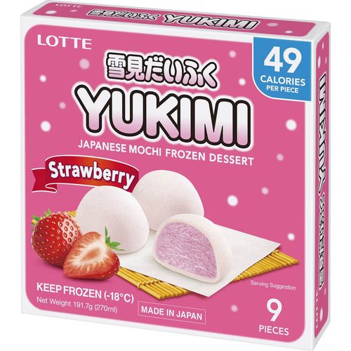 Lotte Yukimi Mochi Ice Confectionery Strawberry 270mL