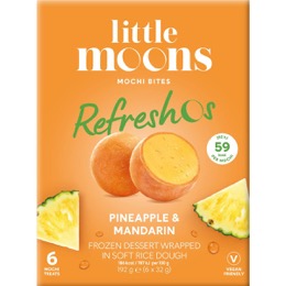 Little Moons Mochi Bites Refreshos Pineapple & Mandarin 6 pack