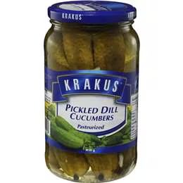 Krakus European Foods Pickled Dill Cucumbers 850g