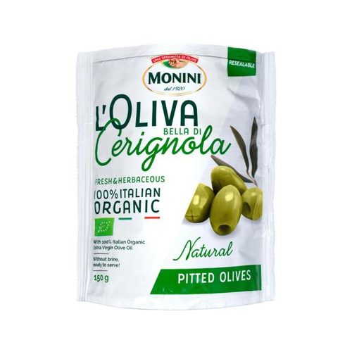 Monini Organic Olives Green Pitted Bella Di Cerignola