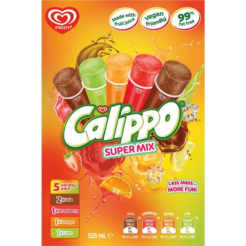 Calippo Super Variety Mix Ice Blocks 5 pack