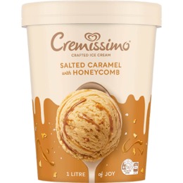 Cremissimo Crafted Ice Cream Salted Caramel With Honeycomb 1L