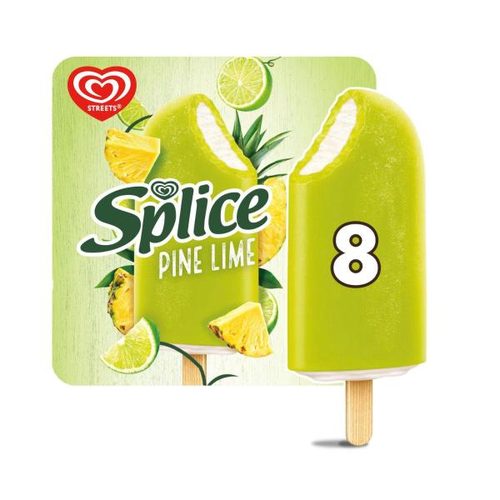 Streets Splice Pine Lime Frozen Dessert Sticks 8 Pack