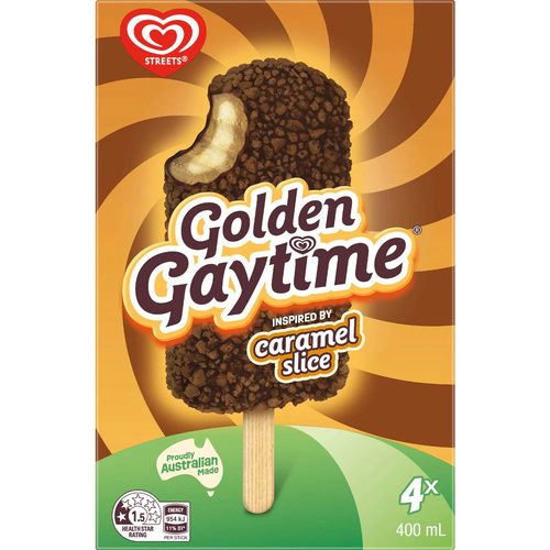 Golden Gaytime Inspired By Caramel Slice Sticks 4 pack