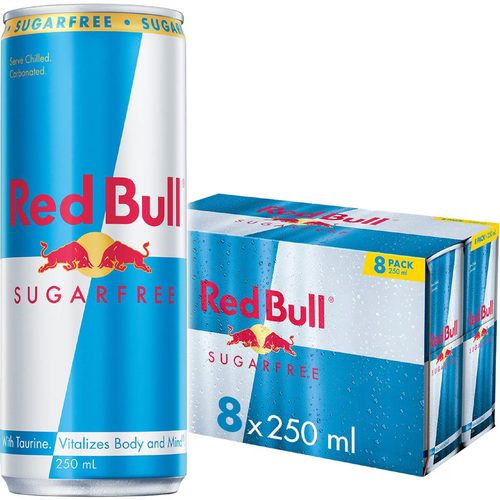 Red Bull Energy Drink Sugar Free Cans 250mL x 8 pack
