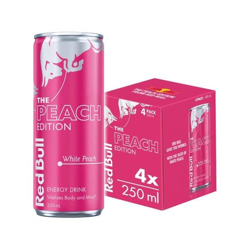 Red Bull Energy Drink White Peach Edition 250mL x 4 pack