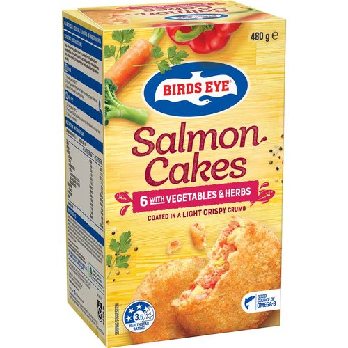 Birds Eye Fish Cakes Salmon With Vegetables & Herbs 480g
