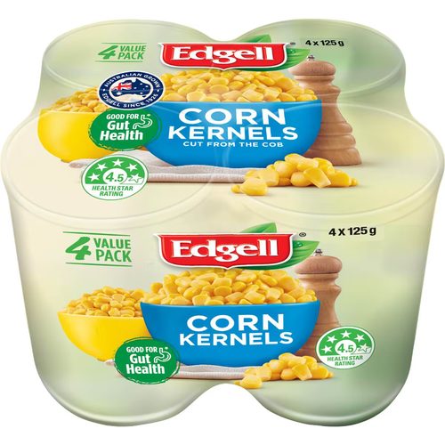 Edgell Australian Grown Corn Kernels 125g x 4 pack