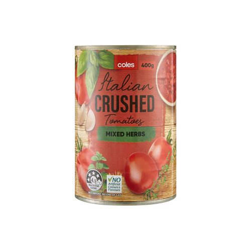 Coles Mixed Herb Crushed Tomatoes