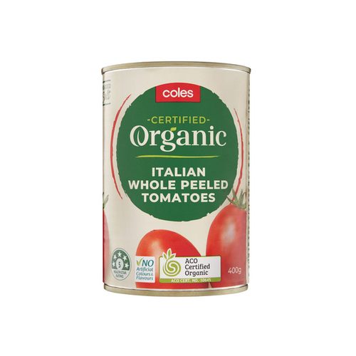 Coles Organic Tomatoes Ita Whole Peeled