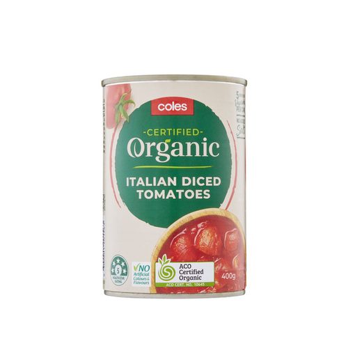 Coles Organic Tomatoes Ita Diced