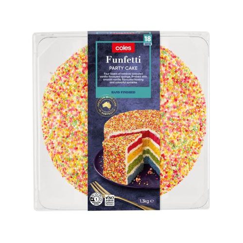 Coles Funfetti Party Cake