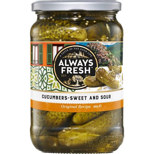 Always Fresh Cucumbers Sweet & Sour 680g