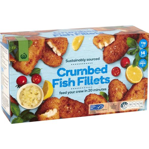 Woolworths Crumbed Fish Fillets 1kg