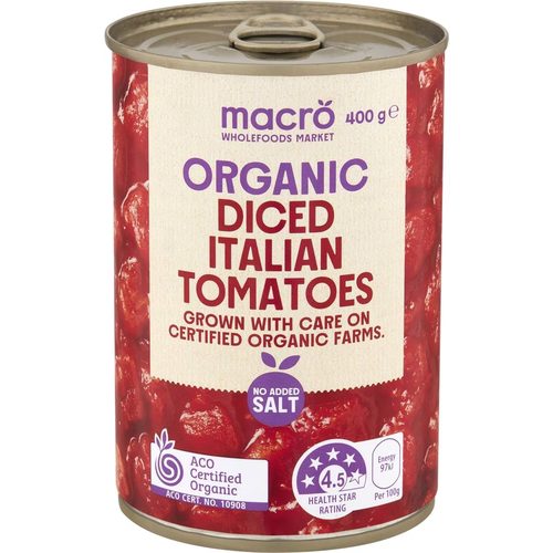 Macro Organic Tomatoes Diced 400g