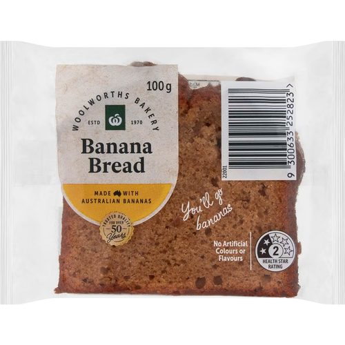 Woolworths Banana Bread Slice 100g