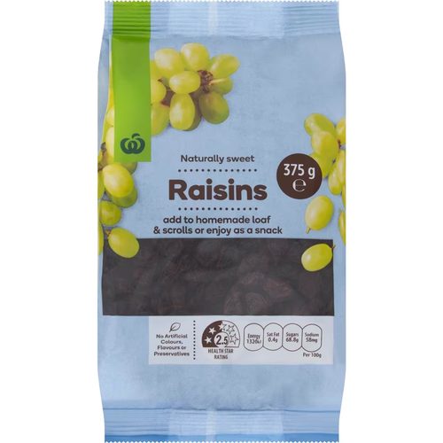 Woolworths Raisins 375g