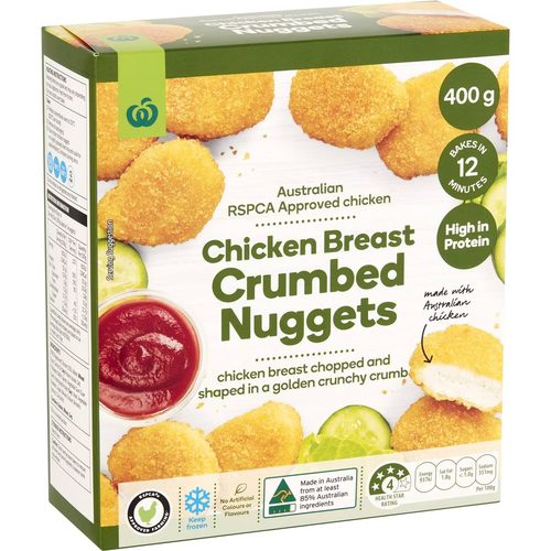 Woolworths Chicken Breast Crumbed Nuggets 400g