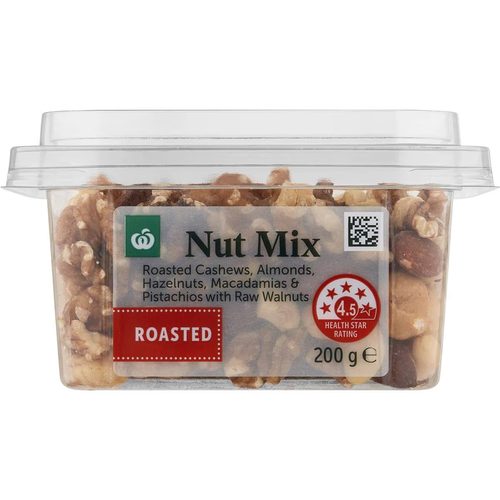 Woolworths Mixed Nuts Oven Roasted 200g
