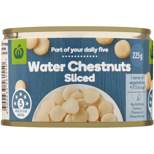 Woolworths Water Chestnuts Sliced 225g