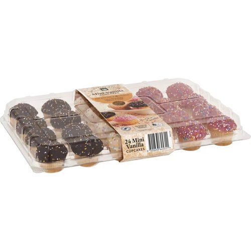 Woolworths Mini Iced Cupcakes With Sprinkles 24 pack