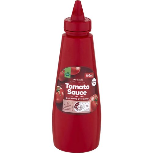 Woolworths Tomato Sauce Squeeze 500mL