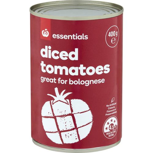 Woolworths Essentials Diced Tomatoes 400g