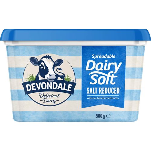Devondale Dairy Soft Salt Reduced Spreadable Butter 500g