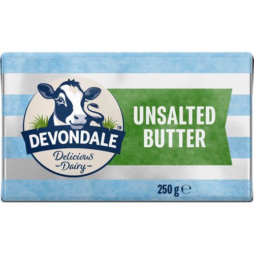 Devondale Butter Block Unsalted Butter 250g