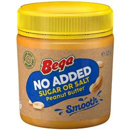 Bega Peanut Butter No Added Sugar Or Salt Smooth 325g