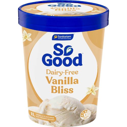 Sanitarium So Good Vanilla Bliss Frozen Dessert 1L