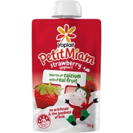Yoplait Petit Miam Kids Yoghurt Pouch Strawberry 70g