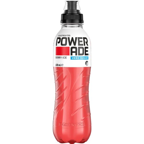 Powerade Berry Ice Zero Sports Drink Sipper Cap 600mL