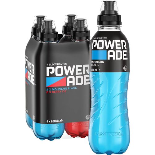 Powerade Sports Drink Mix 600mL x 4 pack