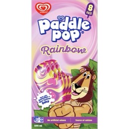Paddle Pop Rainbow Sticks Rainbow 8 pack