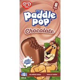Paddle Pop Chocolate Sticks Chocolate 8 pack