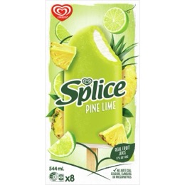 Splice Pine Lime Sticks Ice Cream 8 pack