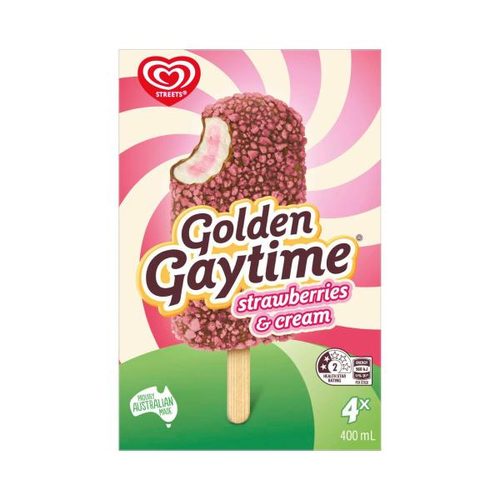 Streets Golden Gaytime Strawberry Sticks 400ml