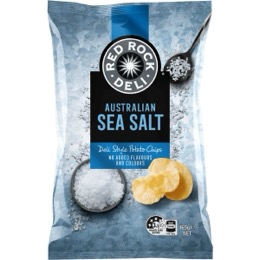 Red Rock Deli Potato Chips Sea Salt 165g
