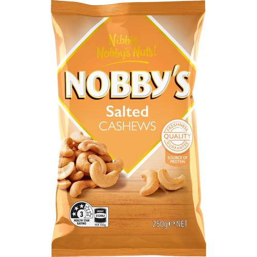 Nobby's Salted Cashews Cashew Nuts Share Pack 250g