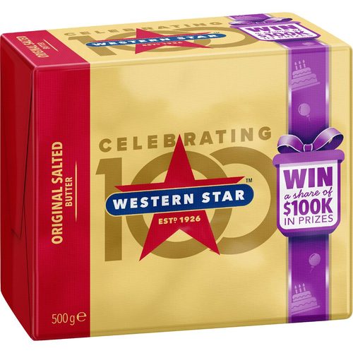 Western Star Salted Butter Block Butter Block 500g